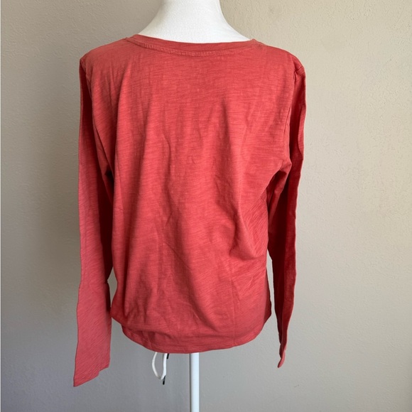 NWT Pendleton Salmon 100% Cotton Long Sleeve Basic Tee Womens L Closet Staple - Picture 3 of 5
